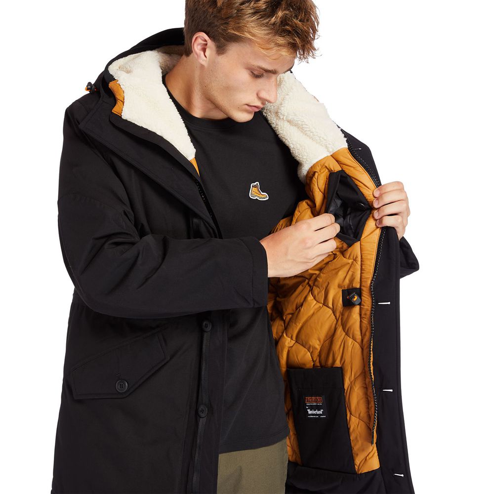 Geaca Timberland Barbati Negrii - Outdoor Heritage Ecoriginal Parka With Dryvent™ Technology - Roman